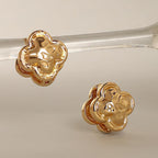 Signet-hoepeloorbellen – mode-sieraden – legering, Californisch goud – veilige scharniersluiting
