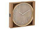 J-Line Wandklok Multiplex/Mdf Naturel Small