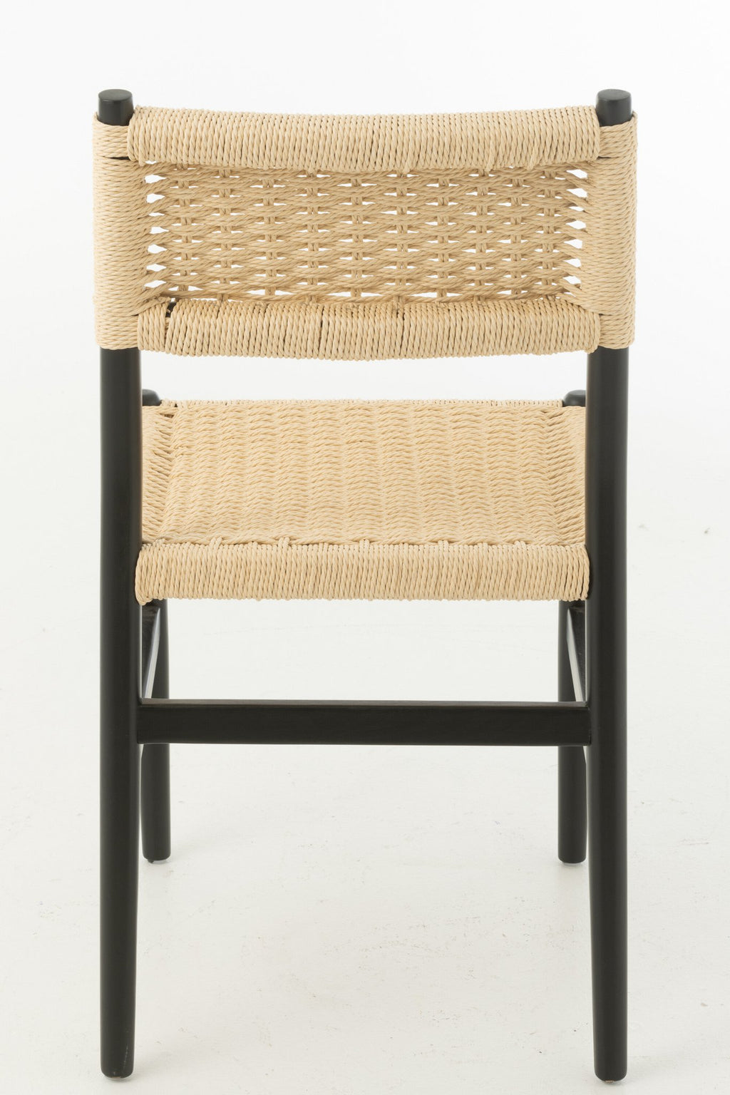 J-Line Chair Lap Beukenhout/Touw Zwart