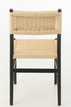 J-Line Chair Lap Beukenhout/Touw Zwart
