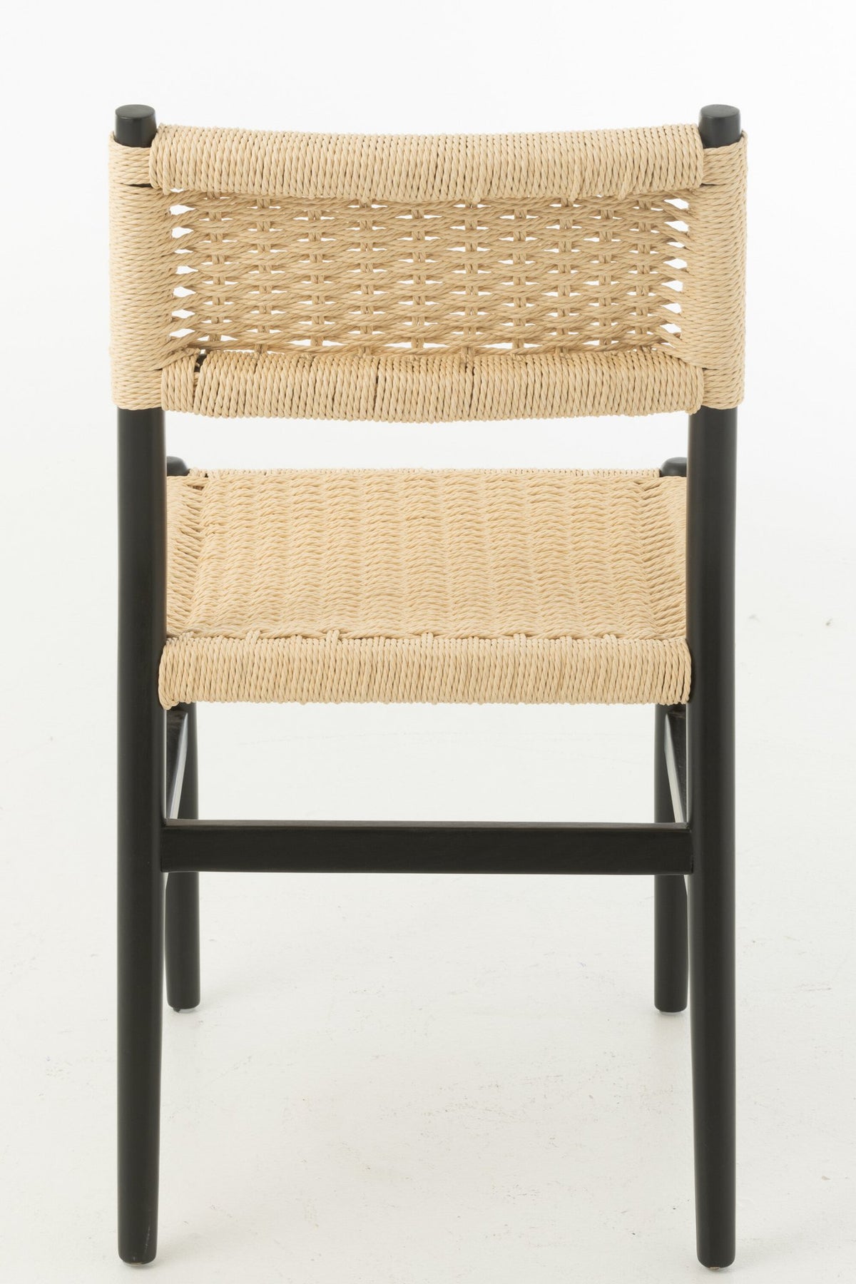 J-Line Chair Lap Beukenhout/Touw Zwart