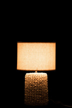 J-Line lamp Dik Vlecht - beton/katoen - naturel - small
