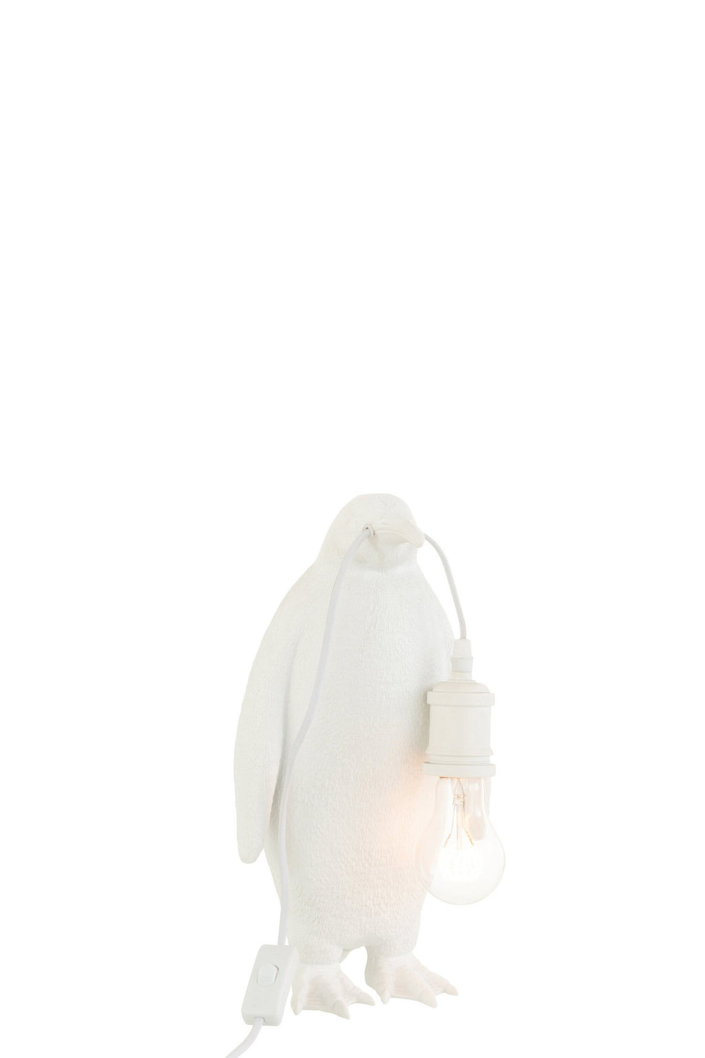 J-Line tafellamp Pinguïn - polyresin - wit - small