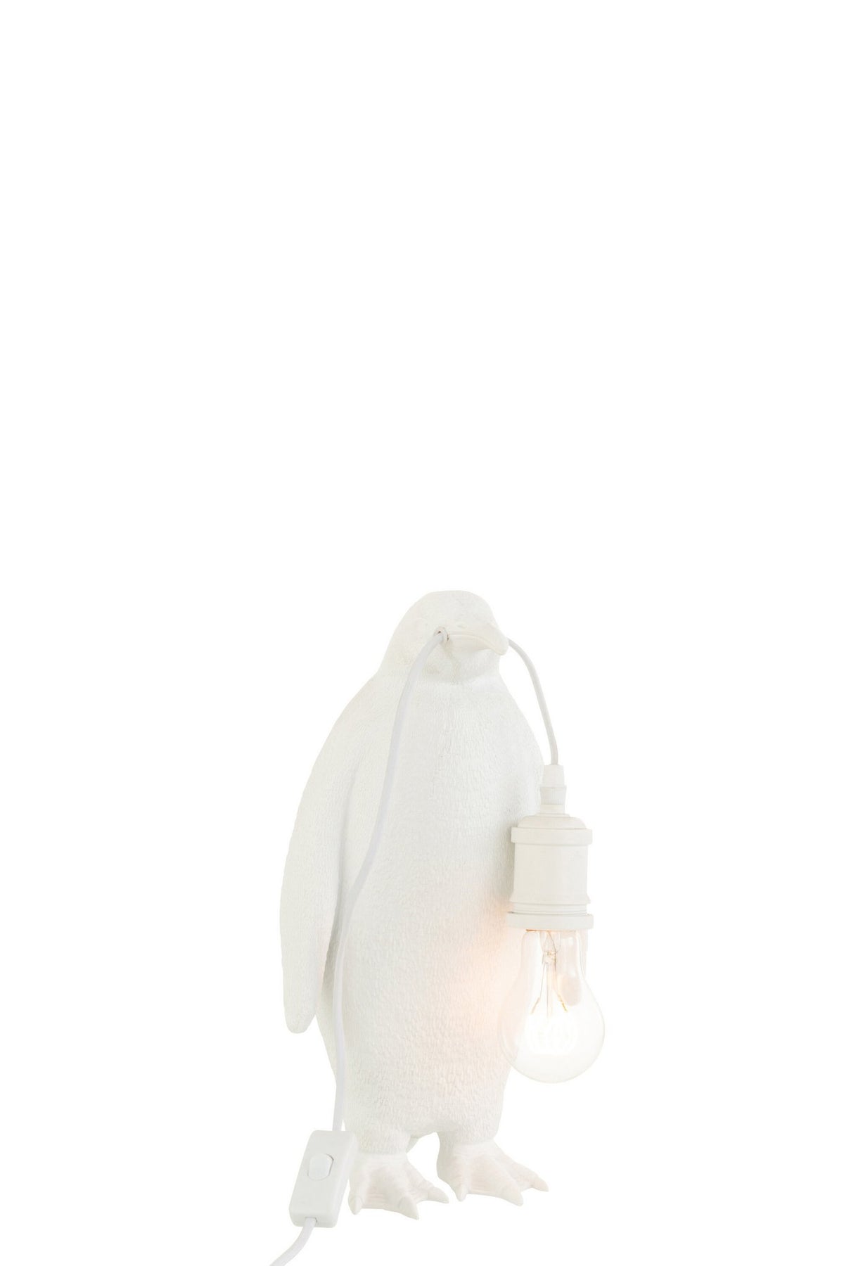 J-Line tafellamp Pinguïn - polyresin - wit - small