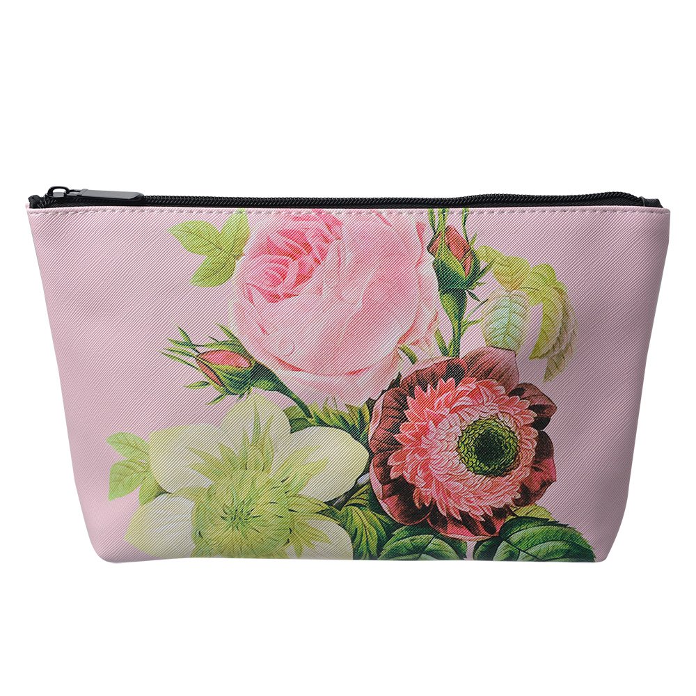 Toilettas Dames 26x6x16 cm Roze Kunststof Bloemen