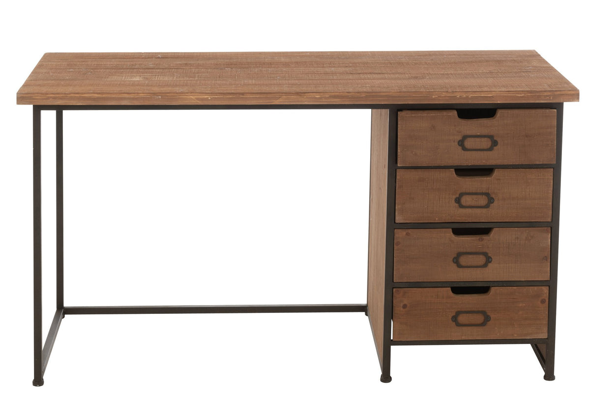 J-Line bureau Moa - hout - naturel