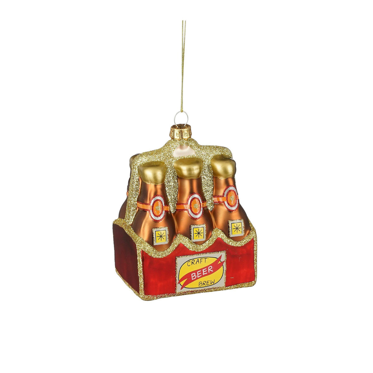 Festival ornament biertje glas goud