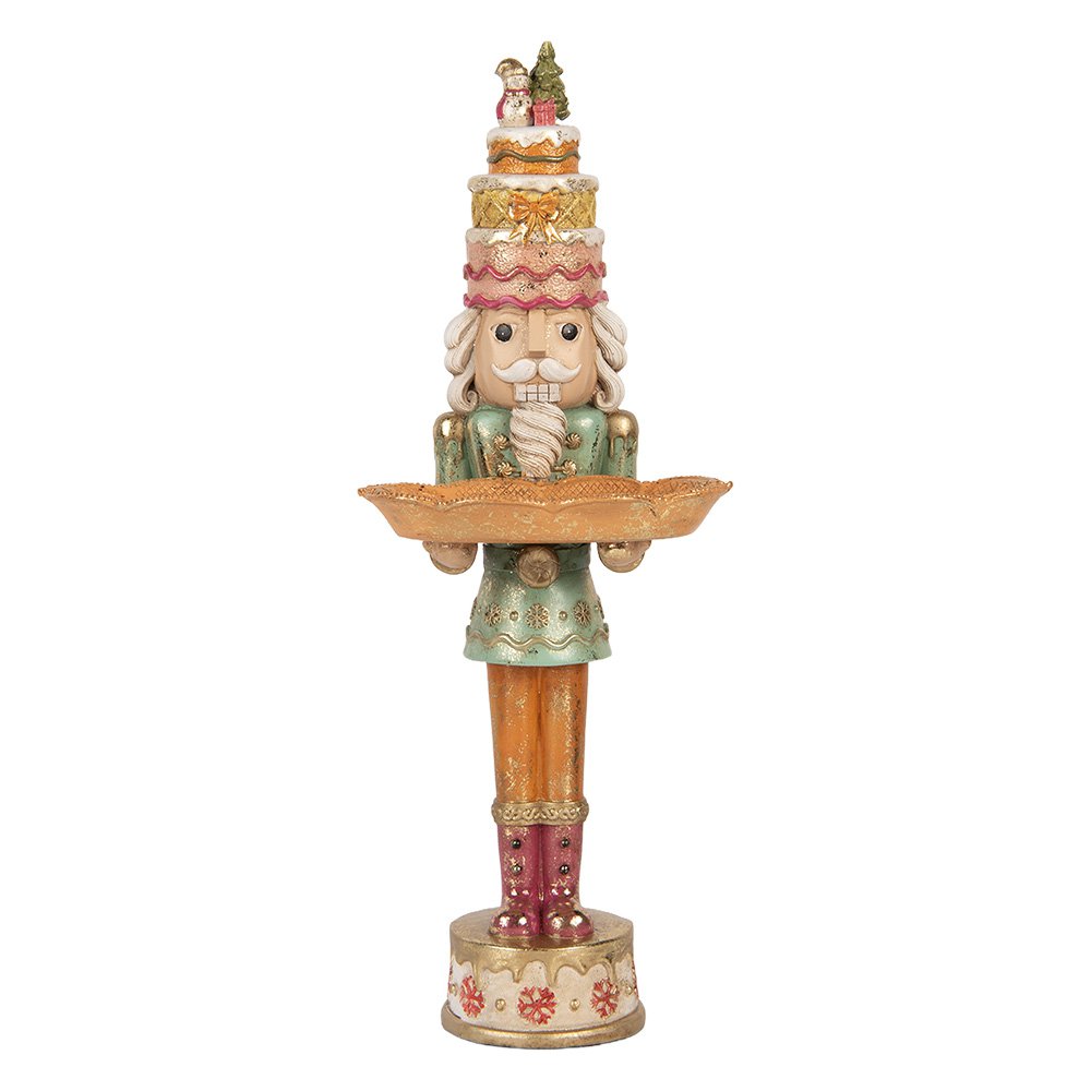 Kerstdecoratie Beeld Notenkraker 15x15x41 cm Bruin Kunststof