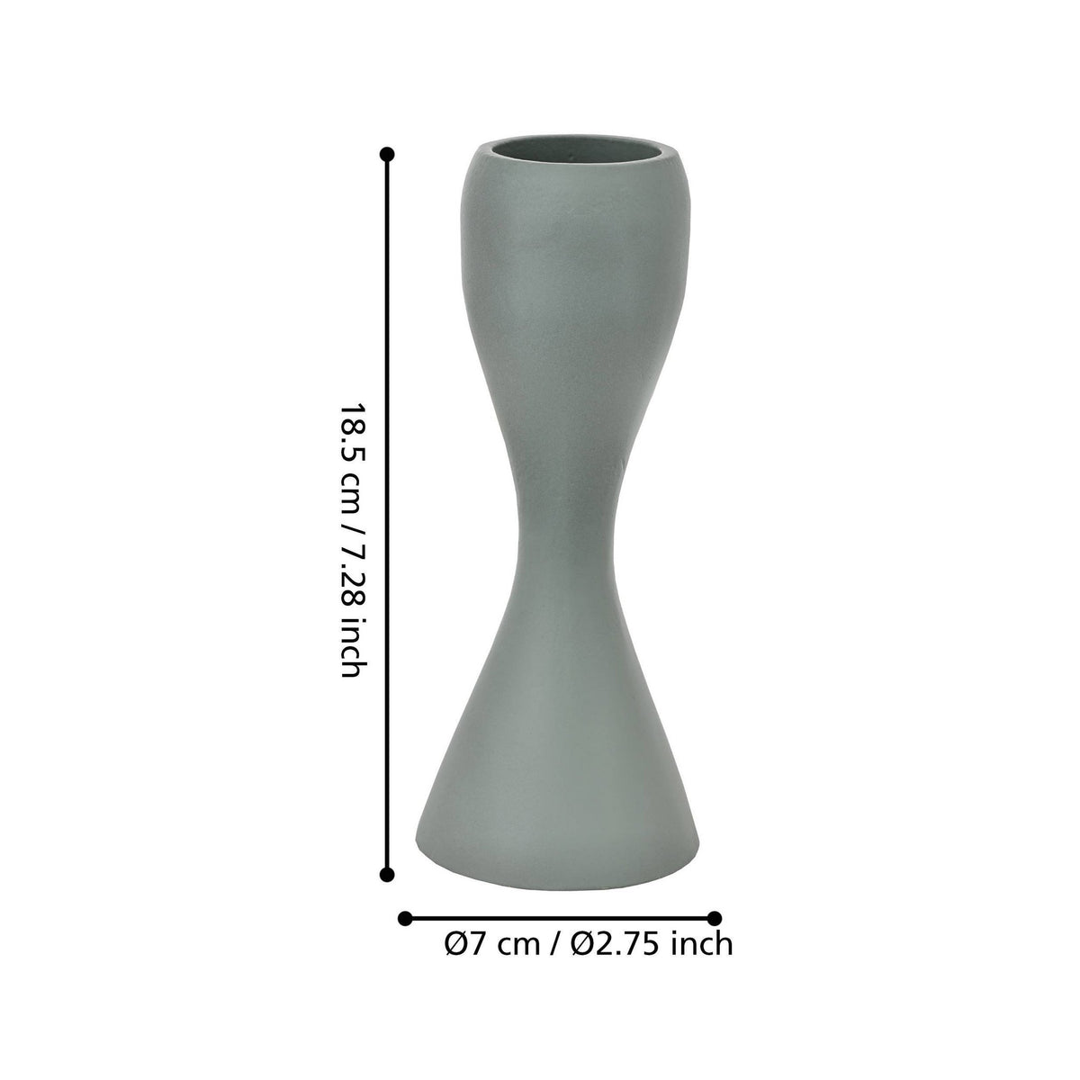 Kandelaar Sibuco Groen 7x18,5cm