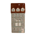 Waxinelichthouder Huis 15x11x30 cm Grijs Bruin Keramiek Theelichthouder