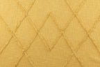 J-Line Plaid floches - katoen - mosterd - 190 x 56 cm