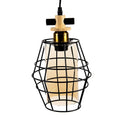 Hanglamp 18x18x31 cm Zwart Metaal Hanglamp Eettafel