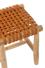 J-Line kruk - hout - oranje