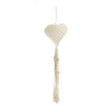 Hanger hart textiel 19x71cm creme