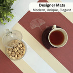 Tafelplacemats – Geweven PVC – Set van 4 – Antislip