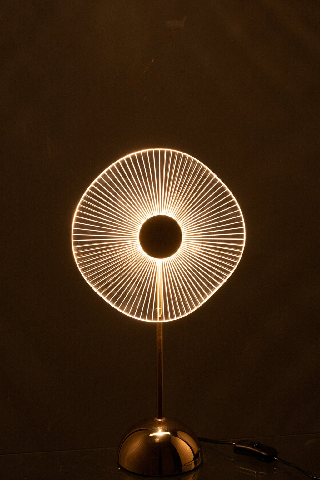 J-Line Tafellamp Led Bloem Metaal/Plastiek Goud Small