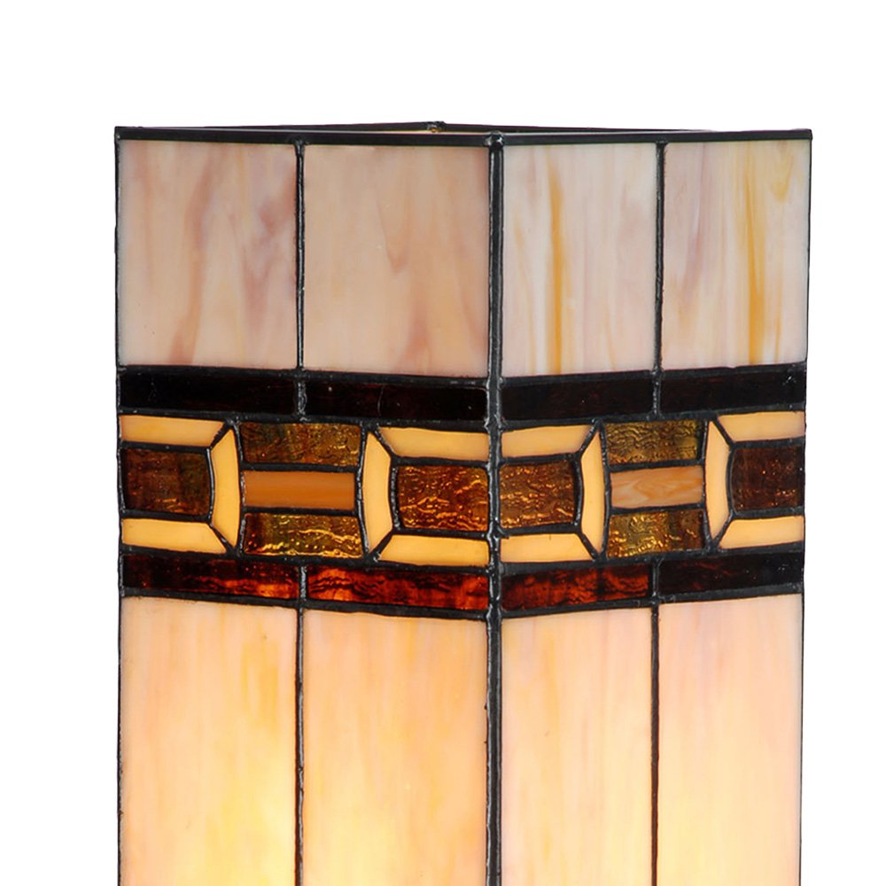 Tiffany Tafellamp 17x17x44 cm Beige Glas