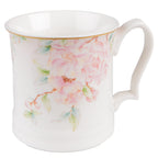 MOK 414 ML Wit Roze Porselein Bloemen Theemok