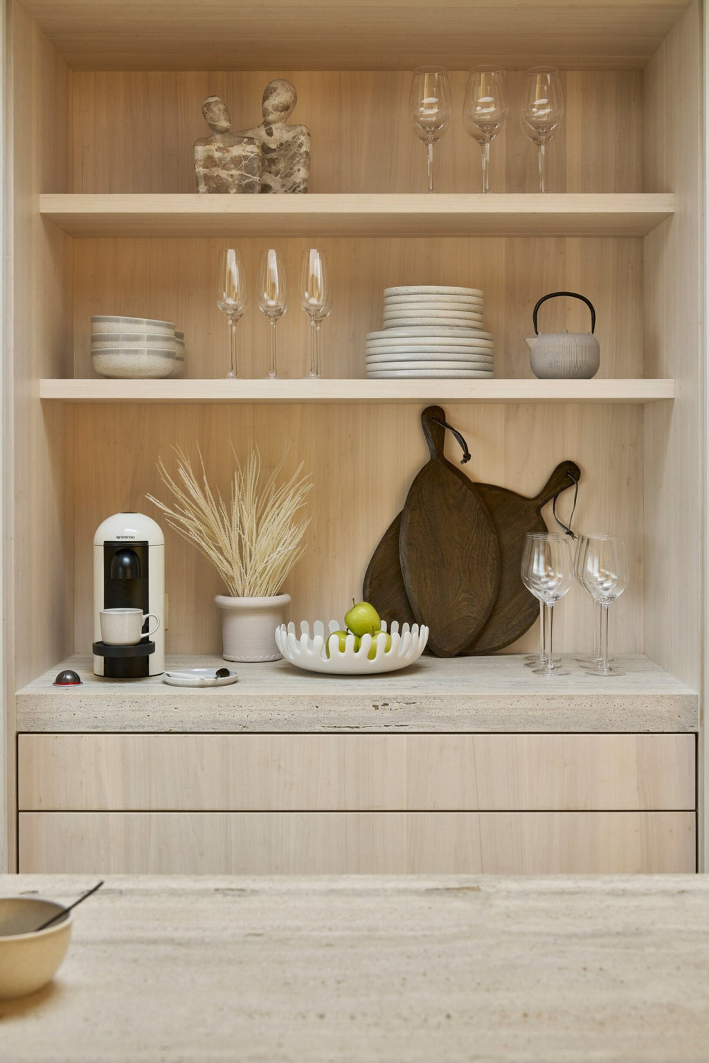 J-Line decoratieve schaal - aluminium - wit