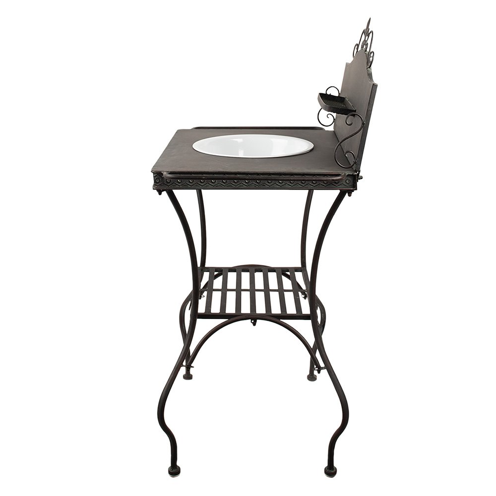 Kaptafel 72x48x114 cm Bruin Groen IJzer