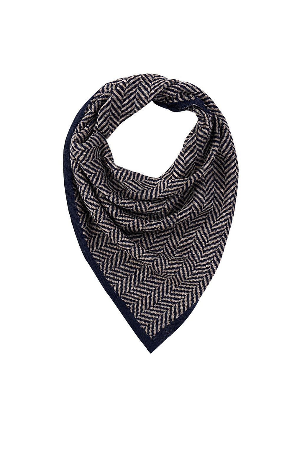 Lycia Square Foulard Navy-Beige