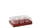 J-Line Huiskaarsen - paraffine - kerstrood - doos van 6