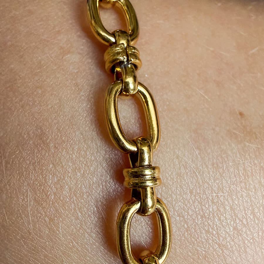 Louiz Mesh schakelarmband Goudkleurig