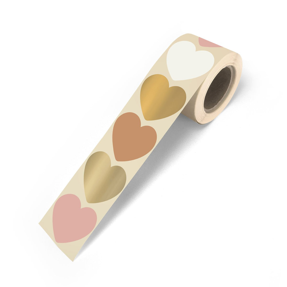 Summer '25 Hearts cadeaustickers op rol - 500 stuks
