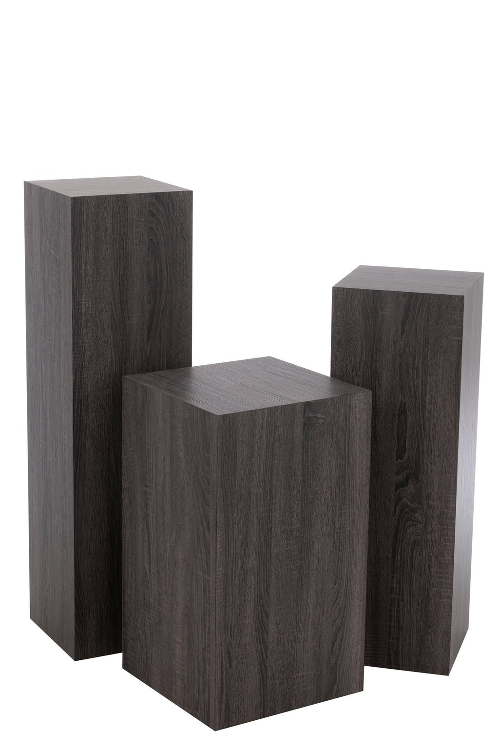 J-Line Sokkel Rechthoekig Grijs Mdf/Fineer Large