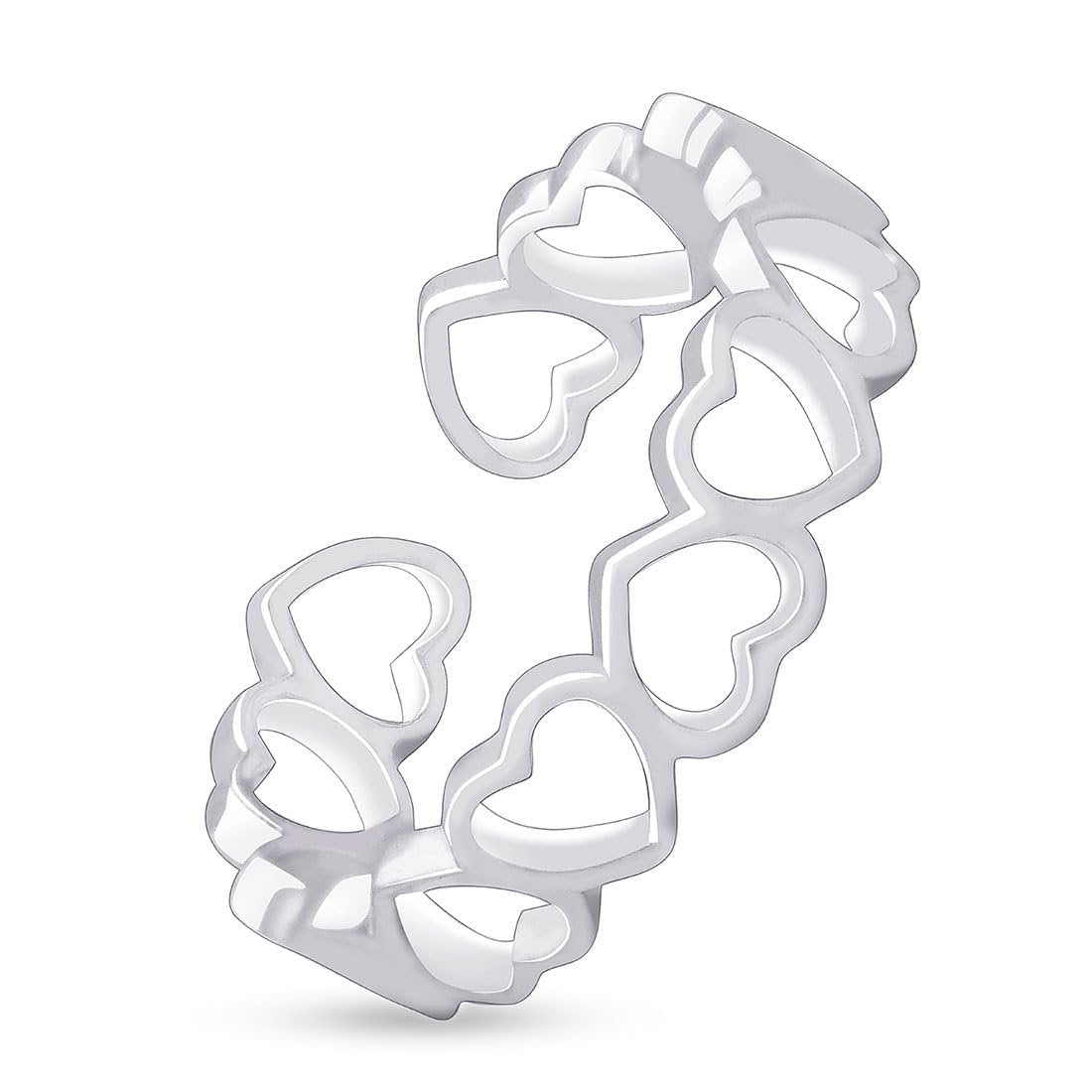 Sterling zilveren hartjesring – damesmodering – 925 sterling zilver gerhodineerd – 1 jaar garantie op plating