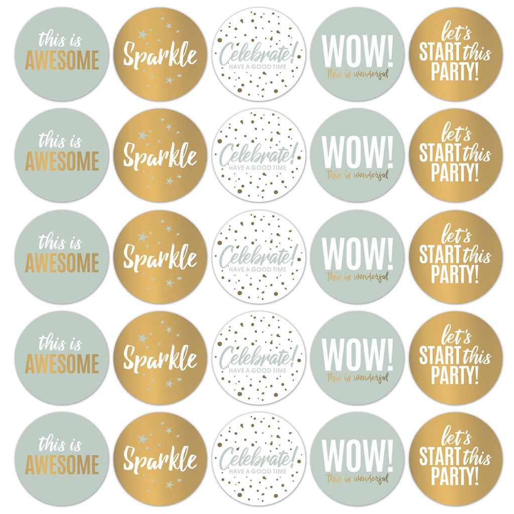 Let's Party cadeaustickers op rol - 500 stuks