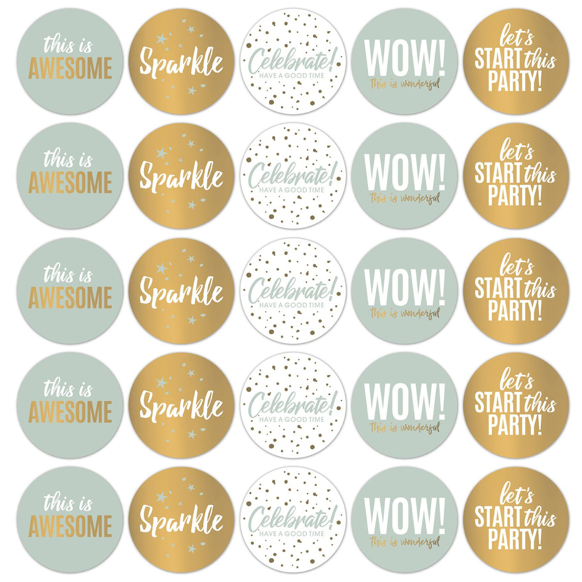 Let's Party cadeaustickers op rol - 500 stuks