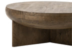 J-Line Ronde salontafel - mangohout - donkerbruin