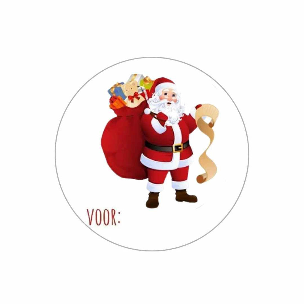 Etiketten – Kerstman - voor – 250 stuks