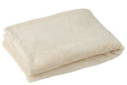 J-Line deken Snuggle - polyester - ecru