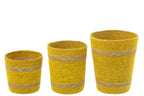 J-Line Geurkaars Mand Wax Geel Large - 75 Uur