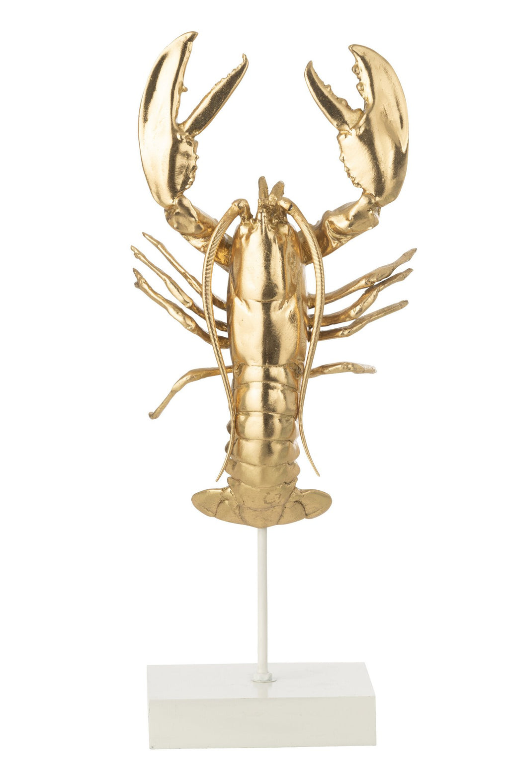 J-Line decoratie Kreeft Op Voet - polyresin - goud