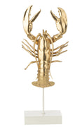 J-Line decoratie Kreeft Op Voet - polyresin - goud