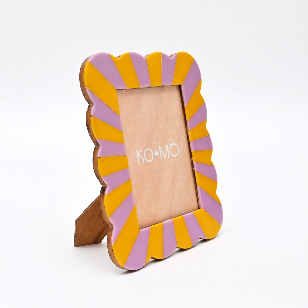 Paars en oranje schulphars fotolijst 5x7 inch