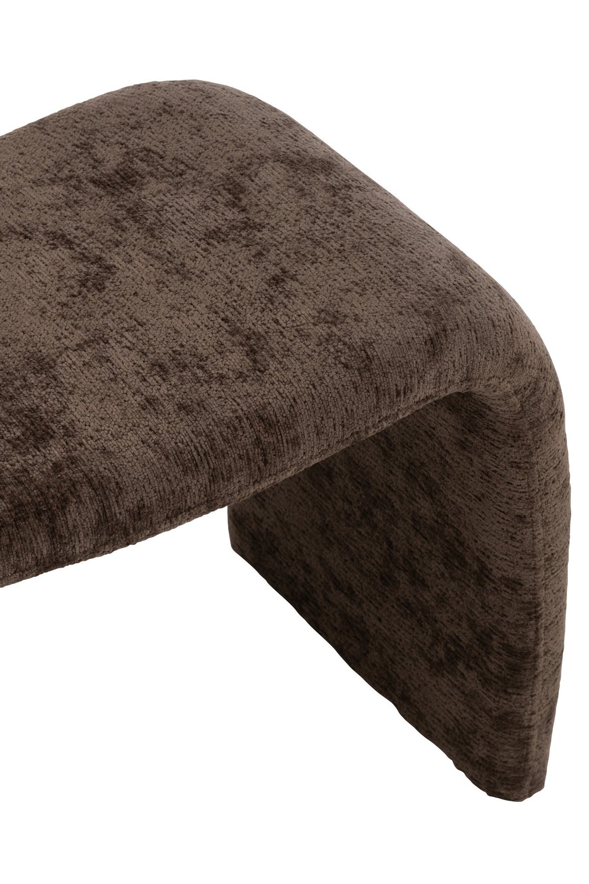 J-Line kruk N shape - textiel - donkerbruin
