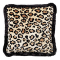 Evita | Kussen | 45x45 cm puimsteen | Beige | Velvet | Panther Print | Hoii | Met luxe binnenkussen