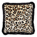 Evita | Kussen | 45x45 cm puimsteen | Beige | Velvet | Panther Print | Hoii | Met luxe binnenkussen