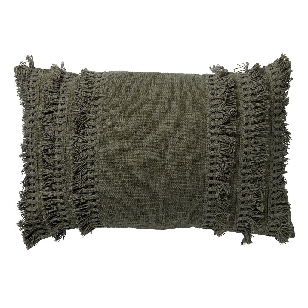 Nederlands decor Fara - Cushion Cotton 40x60 cm bieslook - groen
