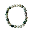 Heren armband Boom Agaat 8 mm met boeddhakraal