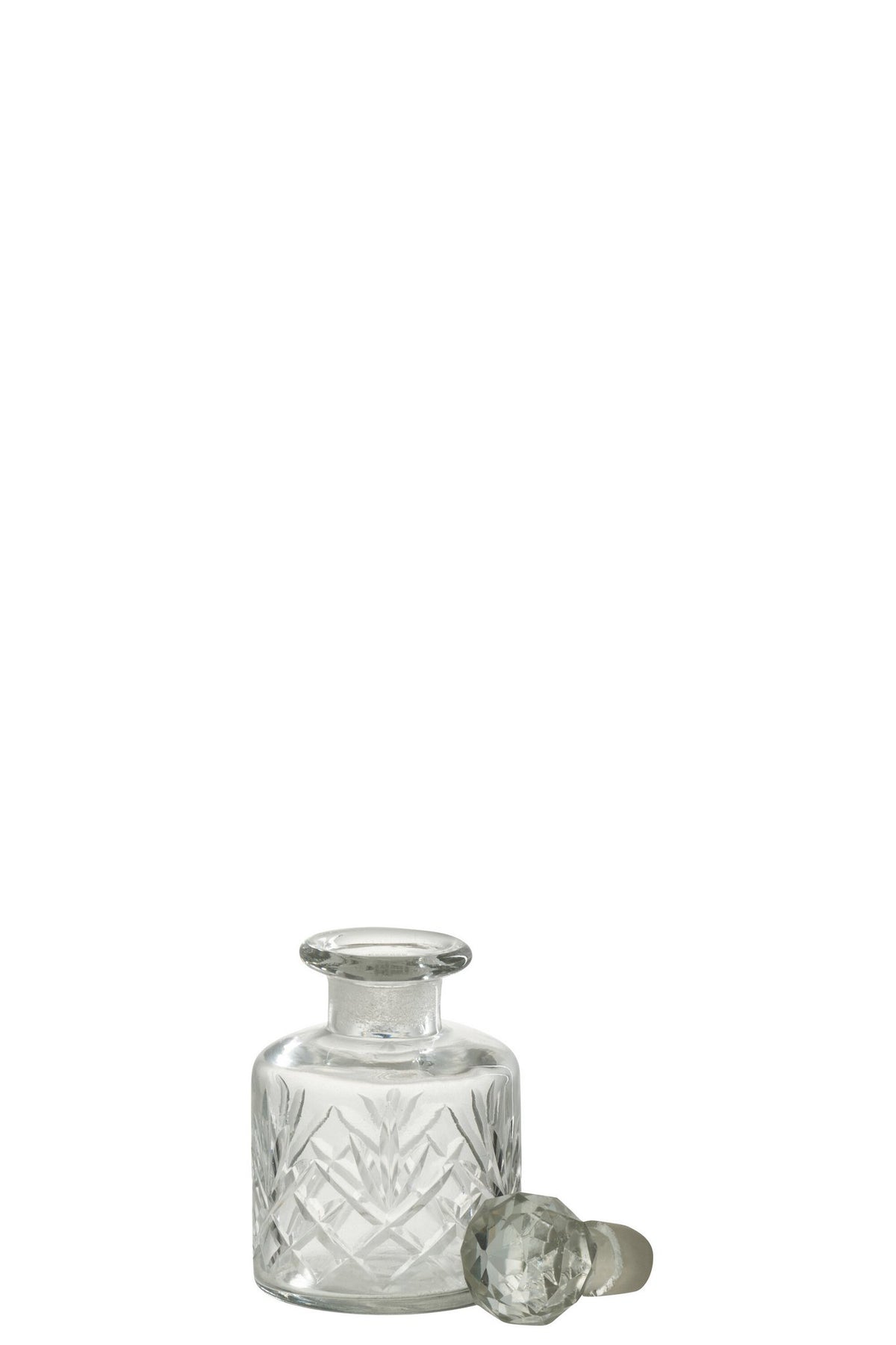 J-Line decoratie Fles Line - glas - transparant - small