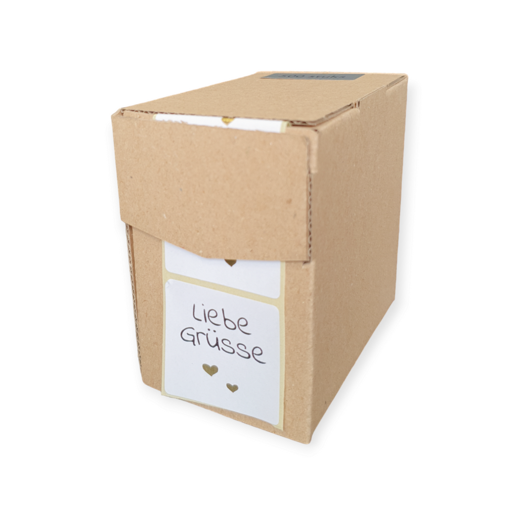 Liebe Grusse - wensetiket - rol van 500 stuks