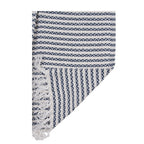 Plaid 125x150 cm Beige Blauw Katoen Zigzag Deken