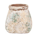 Bloempot 14x14x13 cm Beige Groen Terracotta