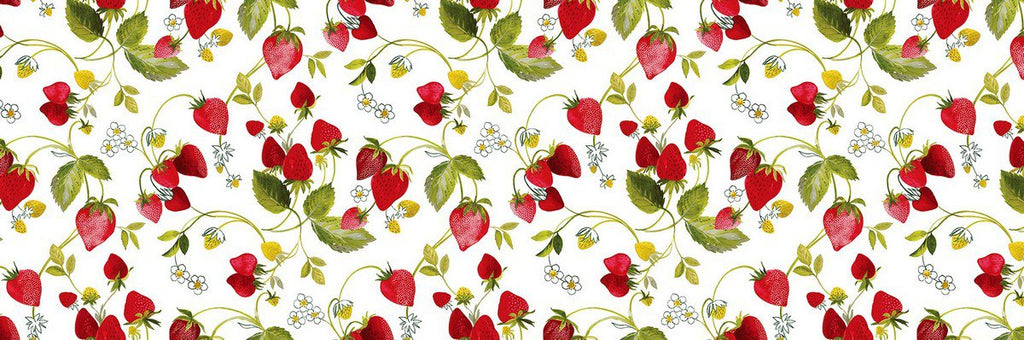 Strawberry in bloom Tafelzeil 140cmx20mtr