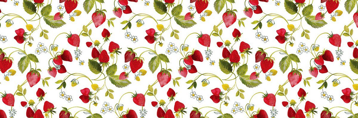 Strawberry in bloom Tafelzeil 140cmx20mtr